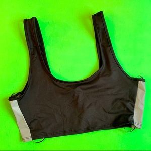 Crop top with reflective stripes